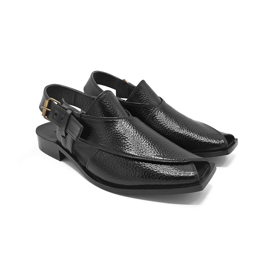 Black Embossed Peshawari