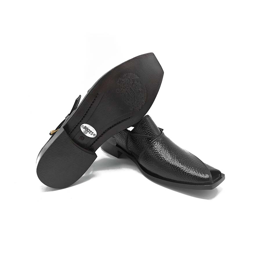 Black Embossed Peshawari