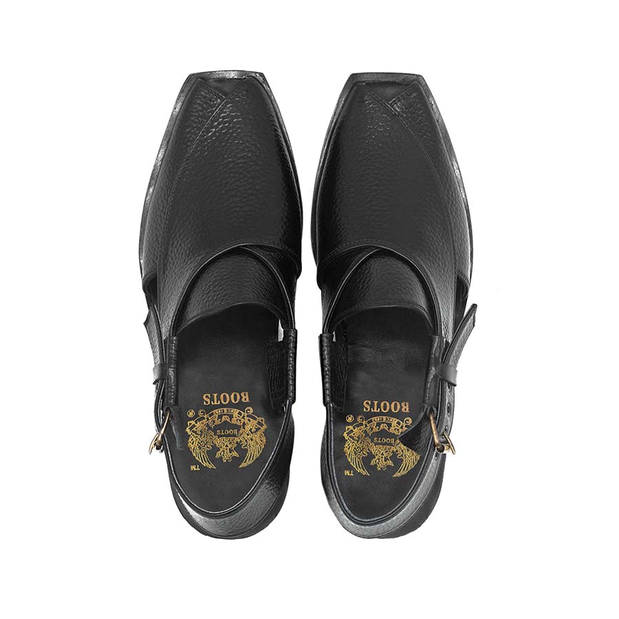 Black Embossed Peshawari