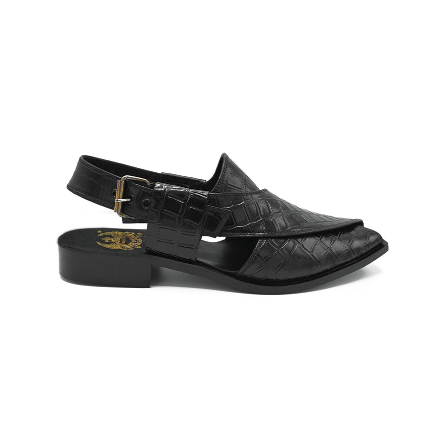 Peshawari Chappal (embossed crocodile)