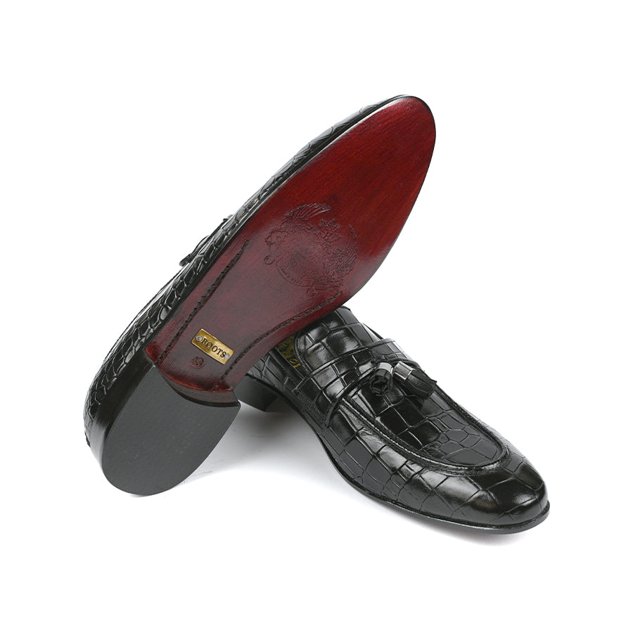 Tassles Croc Black