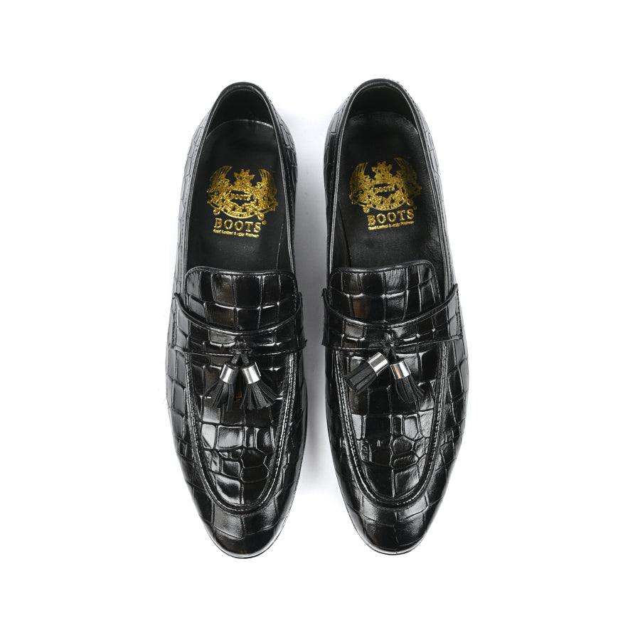 Tassles Croc Black